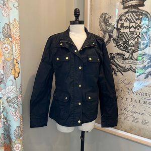 Jcrew women’s jacket black size medium with Goldish detail
